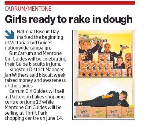 Guide Biscuit Article in Leader May 2015